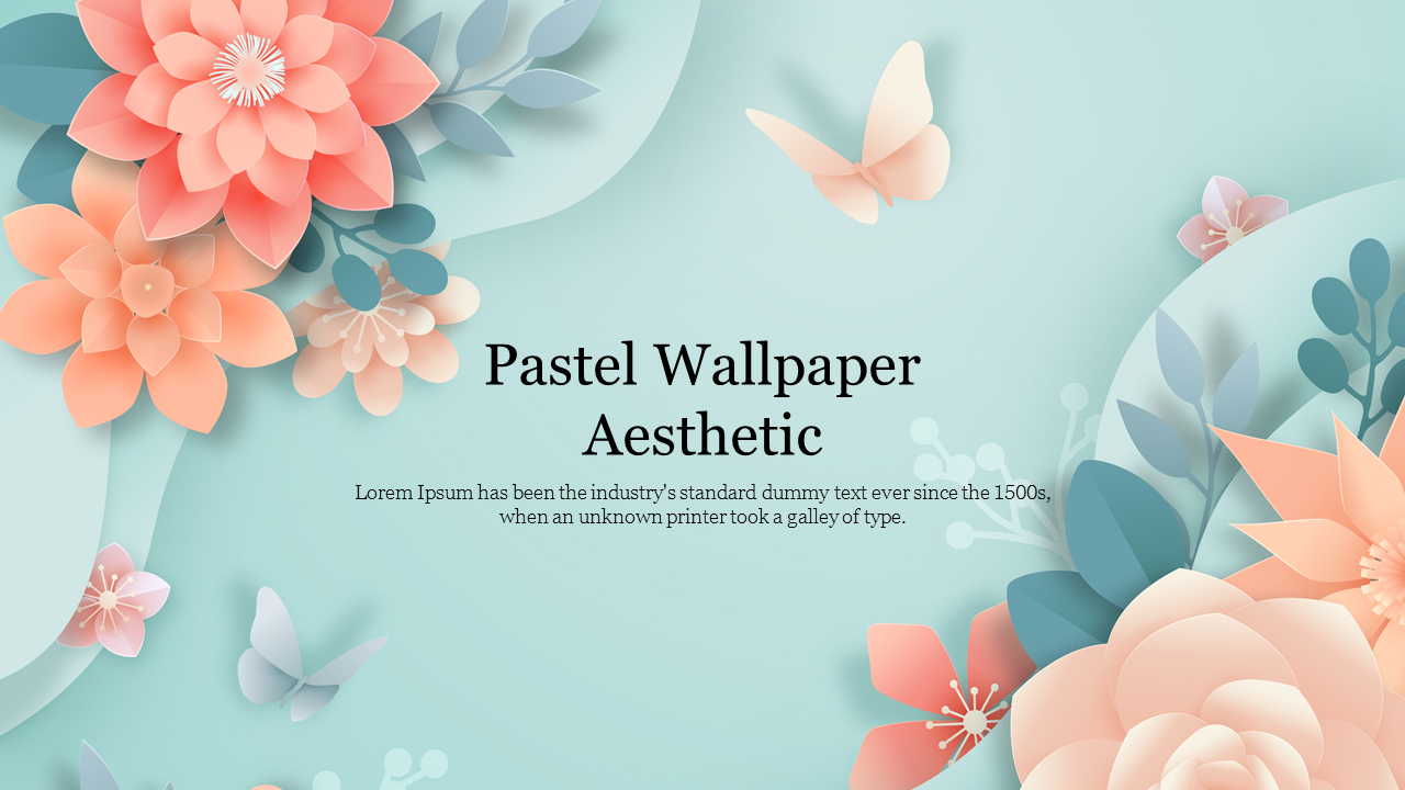 Instant Download Pastel Wallpaper Aesthetic PowerPoint